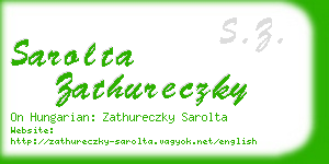 sarolta zathureczky business card